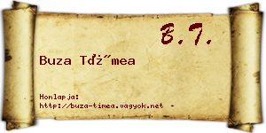 Buza Tímea névjegykártya